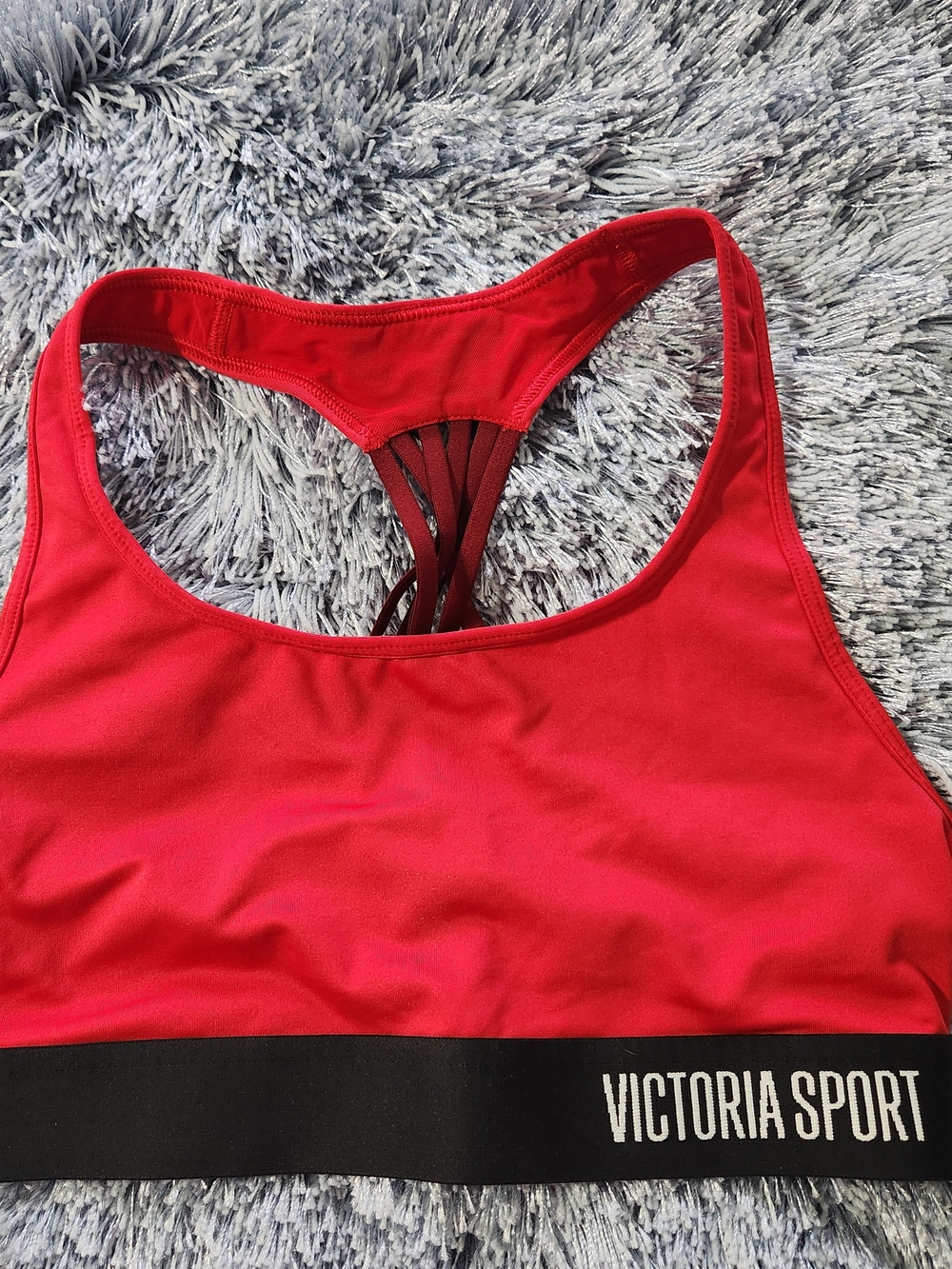 Victoria Sport Red Strappy Racerback Sports Bra